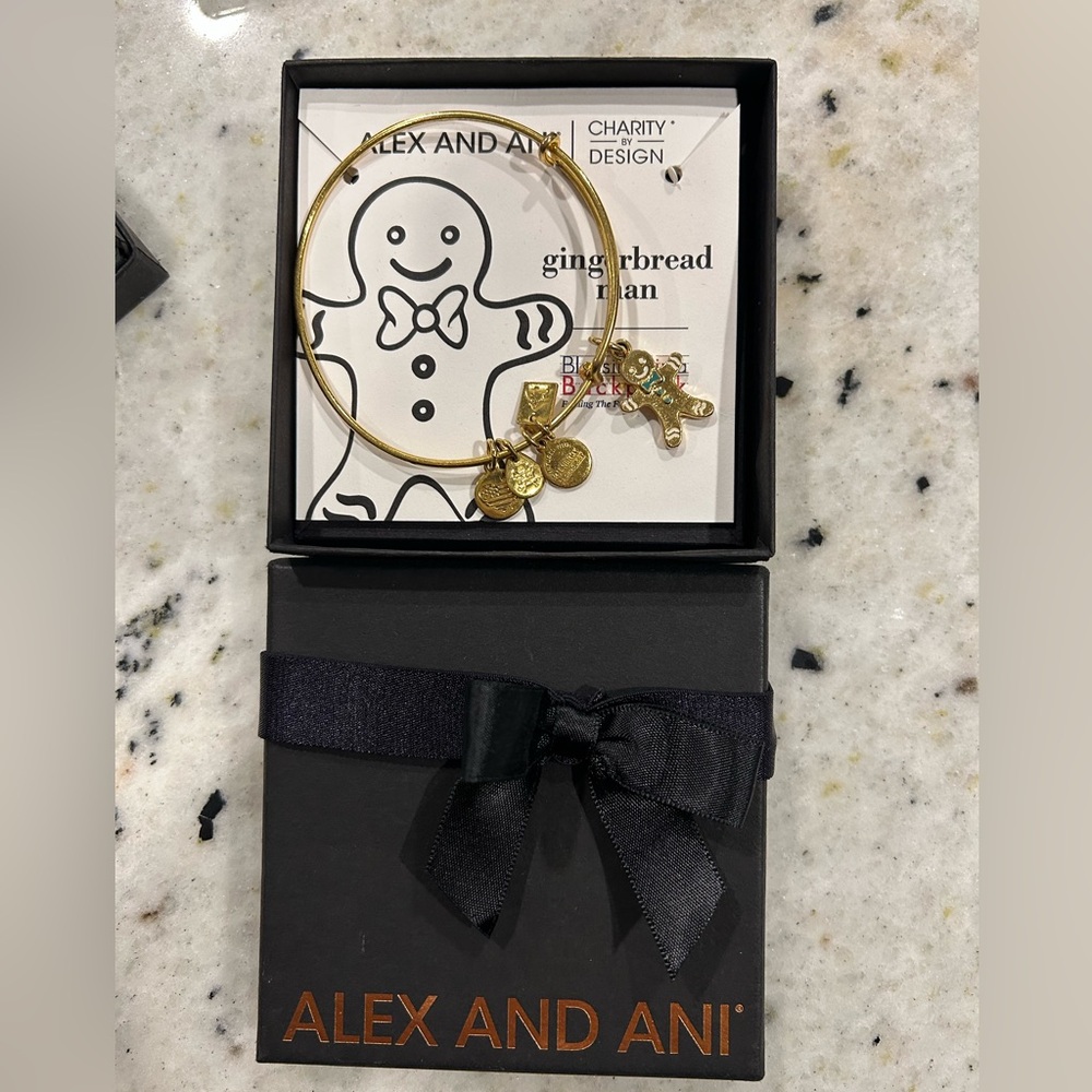 Alex and Ani Gold Gingerbread Bracelet